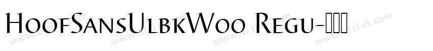 HoofSansUlbkW00 Regu字体转换